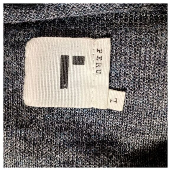 Rogan Baby Alpaca Wool Cardigan Sweater Large Peru Shawl Collar Grey - Picture 3 of 5